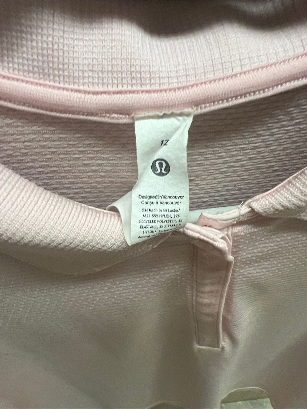 lululemon athletica light pink polo top - Picture 2 of 2